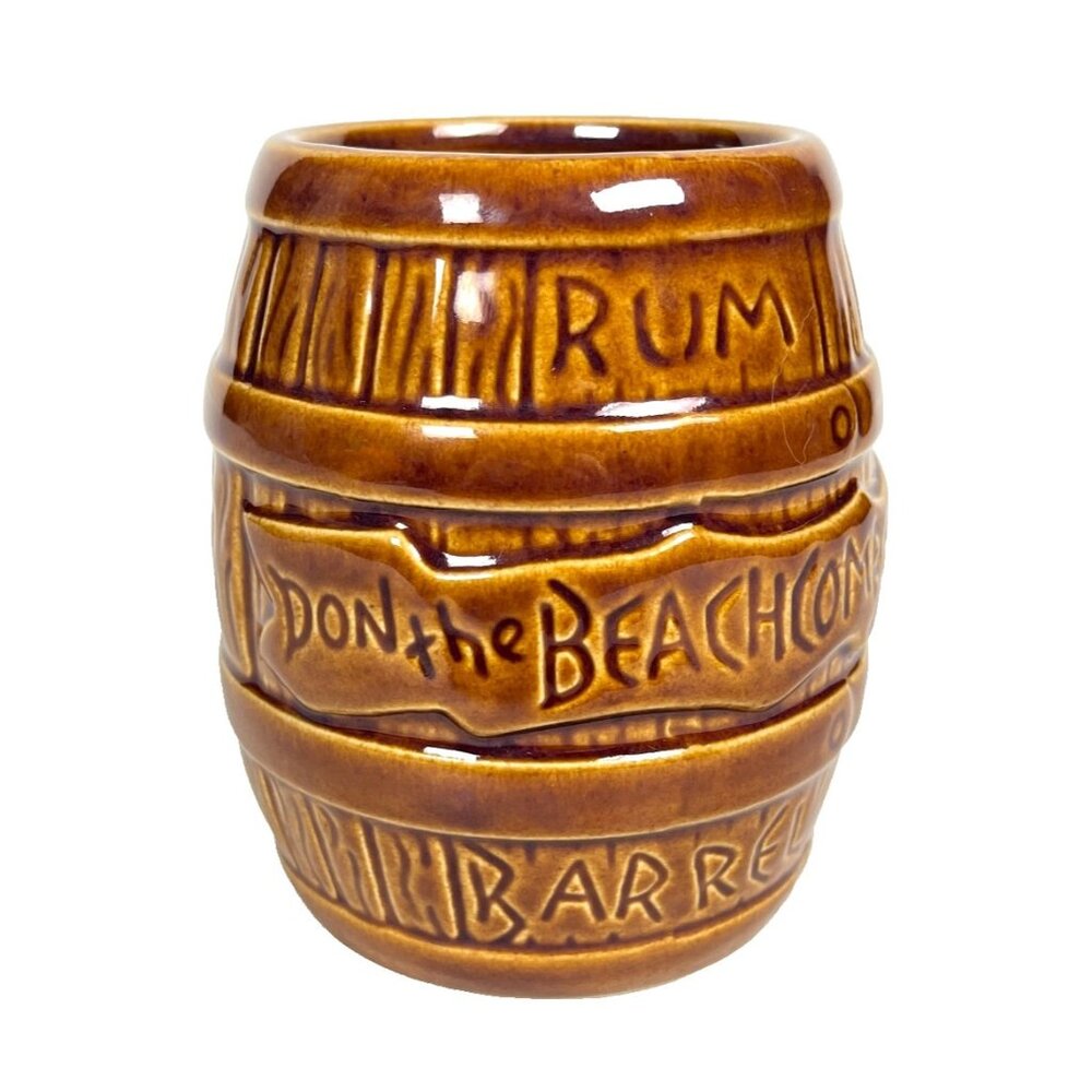 Don The Beachcomber Rum Barrel Tiki Farm Mug 2006 Reproduction Brown Ceramic